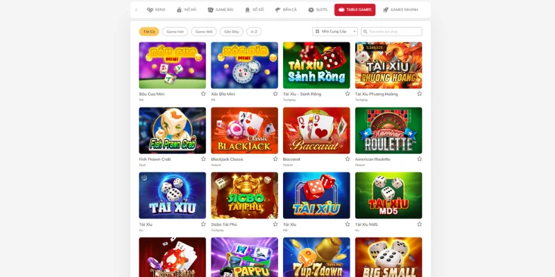 Đa dạng tựa game bài kinh điển và hấp dẫn 